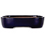 Vaso bonsai ovale blu scuro di Yamafusa - 210 x 163 x 50 mm