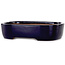 Pot à bonsaï ovale bleu foncé de Yamafusa - 210 x 163 x 50 mm