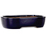 Vaso bonsai ovale blu scuro di Yamafusa - 210 x 163 x 50 mm