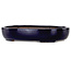 Maceta ovalada para bonsái azul oscuro de Yamafusa - 210 x 165 x 40 mm