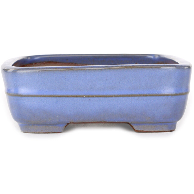 Vaso bonsai rettangolare azzurro di Yamafusa - 210 x 163 x 55 mm