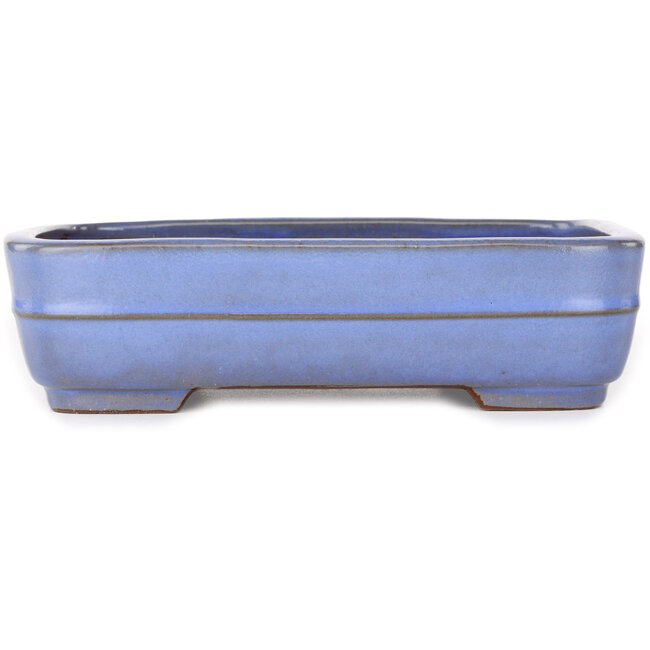 Maceta rectangular para bonsái azul claro de Yamafusa - 210 x 163 x 55 mm