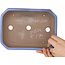 Rectangular light blue bonsai pot by Yamafusa - 210 x 155 x 50 mm