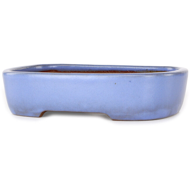 Rectangular light blue bonsai pot by Yamafusa - 210 x 163 x 50 mm
