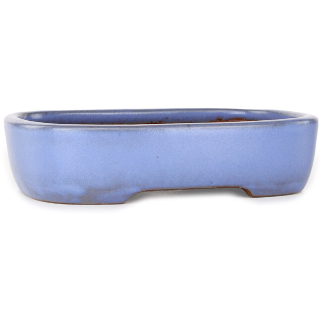 Pot à bonsaï rectangulaire bleu clair de Yamafusa - 210 x 163 x 50 mm