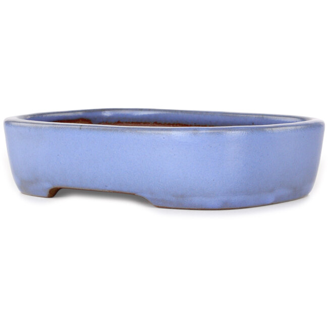 Pot à bonsaï rectangulaire bleu clair de Yamafusa - 210 x 163 x 50 mm