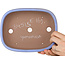 Pot à bonsaï rectangulaire bleu clair de Yamafusa - 210 x 163 x 50 mm