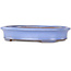 Oval light blue bonsai pot by Yamafusa - 212 x 165 x 40 mm