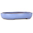 Oval light blue bonsai pot by Yamafusa - 213 x 163 x 40 mm