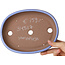 Oval light blue bonsai pot by Yamafusa - 213 x 163 x 40 mm