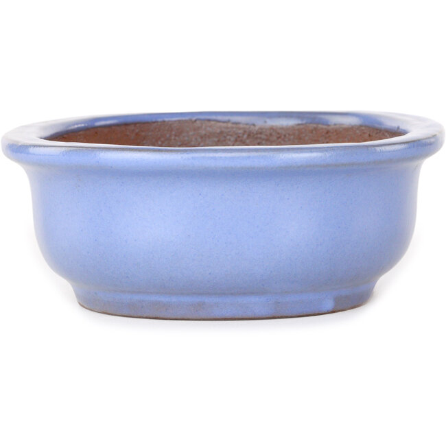 Maceta ovalada para bonsái azul claro de Yamafusa - 188 x 153 x 60 mm