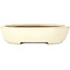 Oval beige bonsai pot by Yamafusa - 278 x 216 x 65 mm