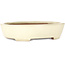 Oval beige bonsai pot by Yamafusa - 278 x 216 x 65 mm