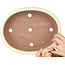 Ovale beige bonsaipot van Yamafusa - 278 x 216 x 65 mm