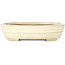Pot à bonsaï ovale beige Yamafusa - 210 x 165 x 50 mm