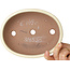 Maceta ovalada beige para bonsái de Yamafusa - 210 x 165 x 50 mm
