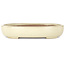 Maceta ovalada beige para bonsái de Yamafusa - 210 x 165 x 37 mm