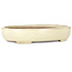 Pot à bonsaï ovale beige Yamafusa - 210 x 165 x 37 mm