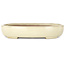 Ovale beige bonsaipot van Yamafusa - 210 x 165 x 37 mm