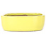 Pot à bonsaï ovale jaune de Yamafusa - 210 x 163 x 52 mm