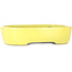 Oval yellow bonsai pot by Yamafusa - 210 x 163 x 52 mm