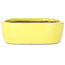 Vaso bonsai ovale giallo di Yamafusa - 210 x 163 x 52 mm
