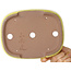 Maceta ovalada amarilla para bonsái de Yamafusa - 210 x 163 x 52 mm