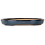 Pot à bonsaï ovale bleu foncé de Reiho - 283 x 205 x 35 mm