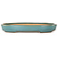 Pot à bonsaï ovale bleu sarcelle de Reiho - 283 x 205 x 35 mm