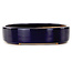 Ovale donkerblauwe bonsaipot van Reiho - 289 x 222 x 53 mm