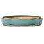 Vaso bonsai ovale color verde acqua di Reiho - 283 x 205 x 35 mm