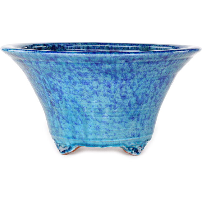 Ronde blauwe bonsaipot van Shuhou - 310 x 310 x 162 mm