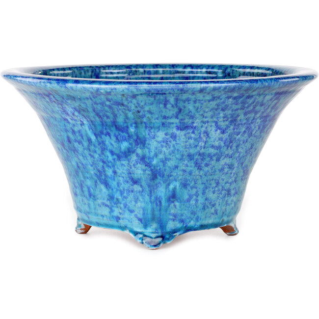 Vaso bonsai rotondo blu di Shuhou - 310 x 310 x 162 mm