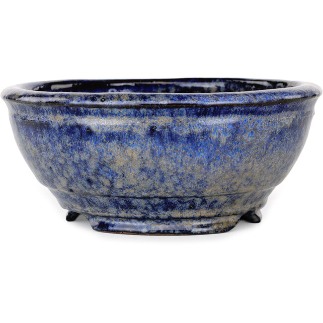 Maceta redonda para bonsái azul oscuro de Shuhou - 183 x 183 x 75 mm