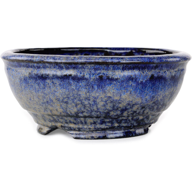 Vaso bonsai rotondo blu scuro di Shuhou - 183 x 183 x 75 mm
