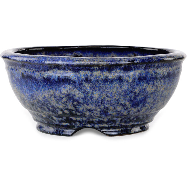 Maceta redonda para bonsái azul oscuro de Shuhou - 183 x 183 x 75 mm