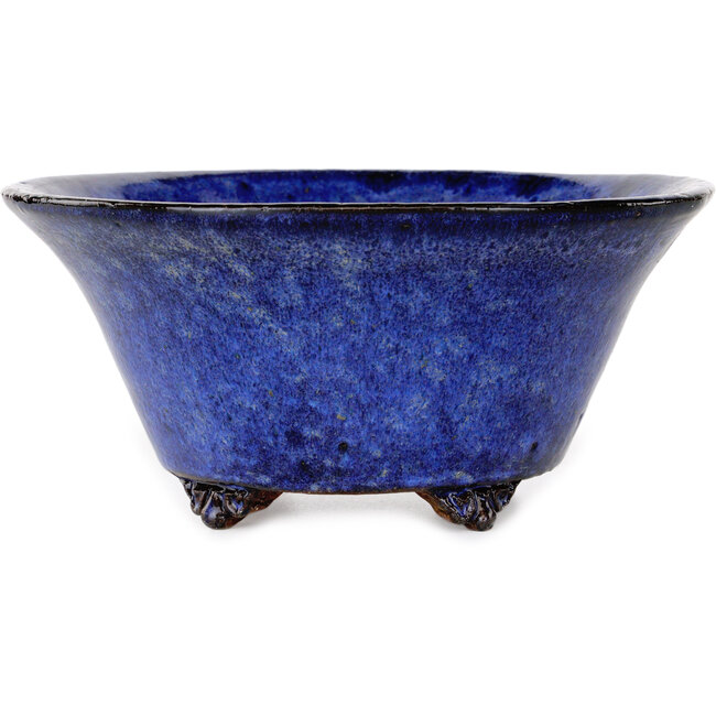 Ronde donkerblauwe bonsaipot van Shuhou - 190 x 190 x 90 mm