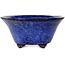 Pot à bonsaï rond bleu foncé de Shuhou - 190 x 190 x 90 mm