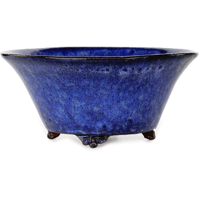 Ronde donkerblauwe bonsaipot van Shuhou - 190 x 190 x 90 mm