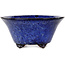 Ronde donkerblauwe bonsaipot van Shuhou - 190 x 190 x 90 mm