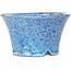 Round light blue bonsai pot by Shuhou - 125 x 125 x 72 mm