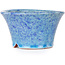 Vaso bonsai rotondo azzurro di Shuhou - 125 x 125 x 72 mm