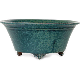  Shuuhou (Hidemi Kataoka) Pot à bonsaï vert 197 mm par Shuhou, Tokoname, Japon