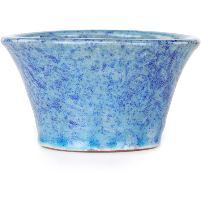 Maceta redonda azul claro para bonsái de Shuhou - 125 x 125 x 72 mm