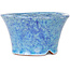 Round light blue bonsai pot by Shuhou - 125 x 125 x 72 mm