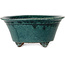 Pot à bonsaï rond vert de Shuhou - 197 x 197 x 85 mm
