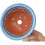 Round light blue bonsai pot by Shuhou - 125 x 125 x 72 mm