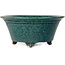 Vaso bonsai rotondo verde di Shuhou - 197 x 197 x 85 mm