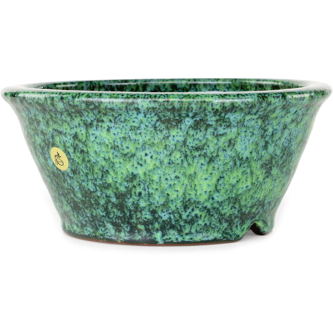 Maceta redonda verde para bonsái de Shuhou - 190 x 190 x 80 mm