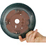 Ronde groene bonsaipot van Shuhou - 197 x 197 x 85 mm